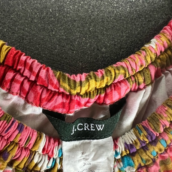 J.Crew mini dress mod sixties style floral artsy colorful halter style neckline - Picture 5 of 7